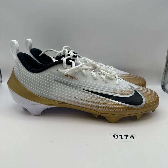 NIKE Men\'s 12 Vapor Speed 3 White/Gold Football Cleats FB3303-103 main image 8